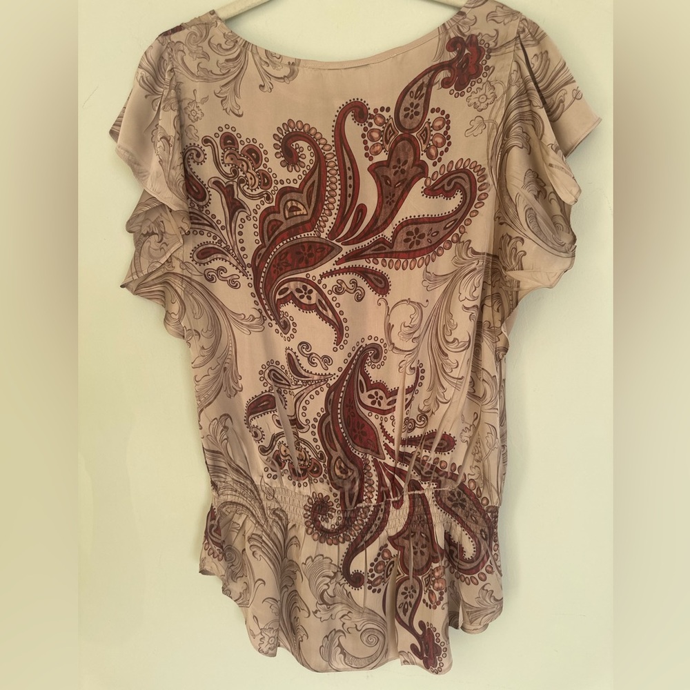 Elegant Paisley Print Women's Top